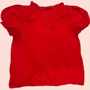 Bright Red Blouse
